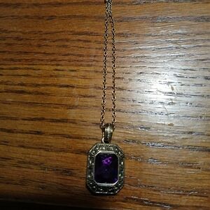 Silver tone sugar fix necklace